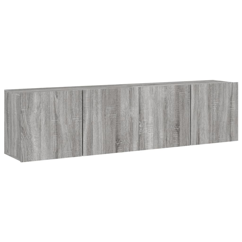 Tv-meubels 2 st wandgemonteerd 80x30x41 cm grijs sonoma eiken