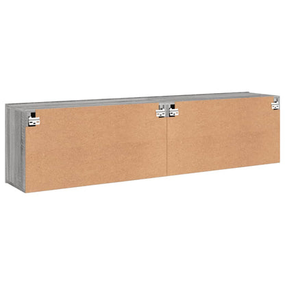 Tv-meubels 2 st wandgemonteerd 80x30x41 cm grijs sonoma eiken