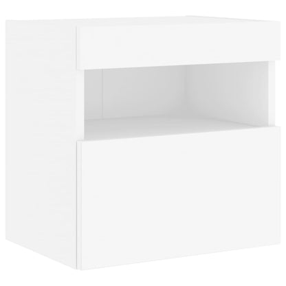 Tv-wandmeubel met LED-verlichting 40x30x40 cm wit