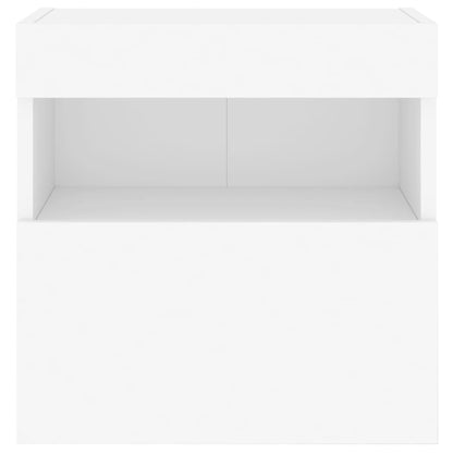 Tv-wandmeubel met LED-verlichting 40x30x40 cm wit