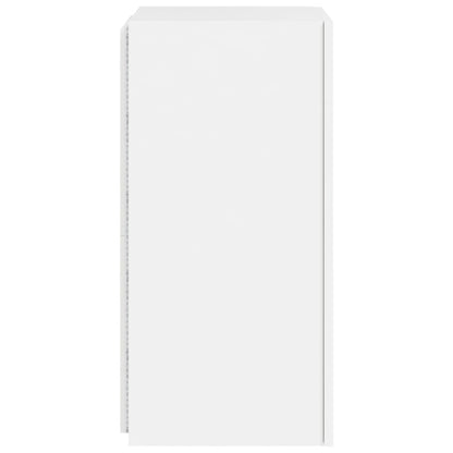 Tv-wandmeubel met LED-verlichting 30,5x35x70 cm wit