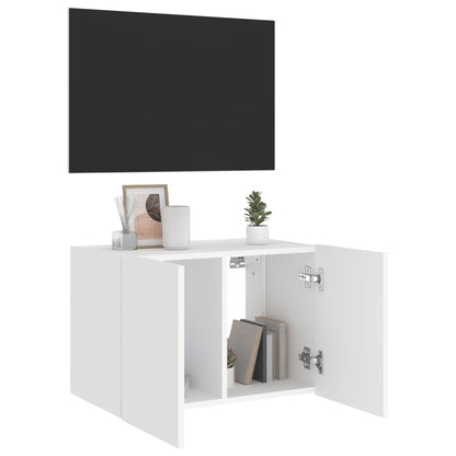 Tv-wandmeubel met LED-verlichting 60x35x41 cm wit