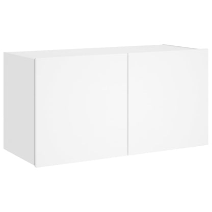 Tv-wandmeubel met LED-verlichting 80x35x41 cm wit