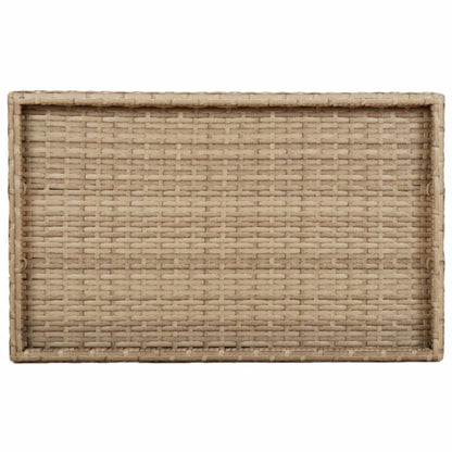 Dienbladtafel inklapbaar 65x40x75 cm poly rattan beige