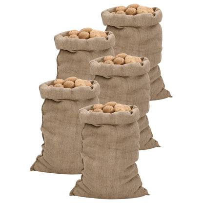 Jutezakken 5 stuks 340 g/m² 60x105 cm 100% jute