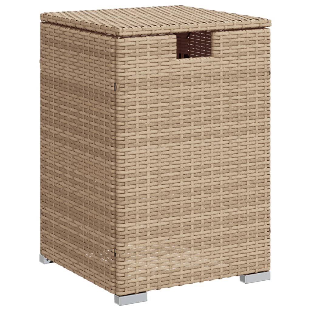 Afdekkast voor propaangasfles 40x40x60 cm Poly Rattan beige