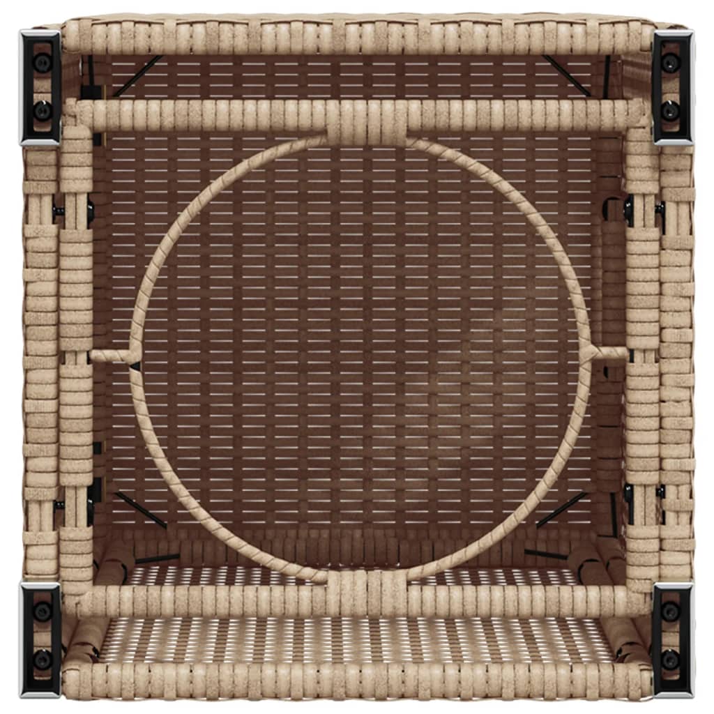 Afdekkast voor propaangasfles 40x40x60 cm Poly Rattan beige