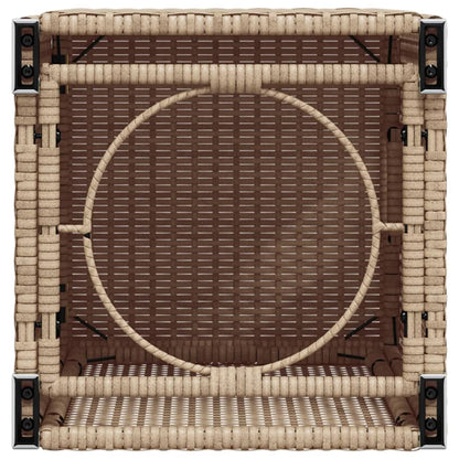 Afdekkast voor propaangasfles 40x40x60 cm Poly Rattan beige