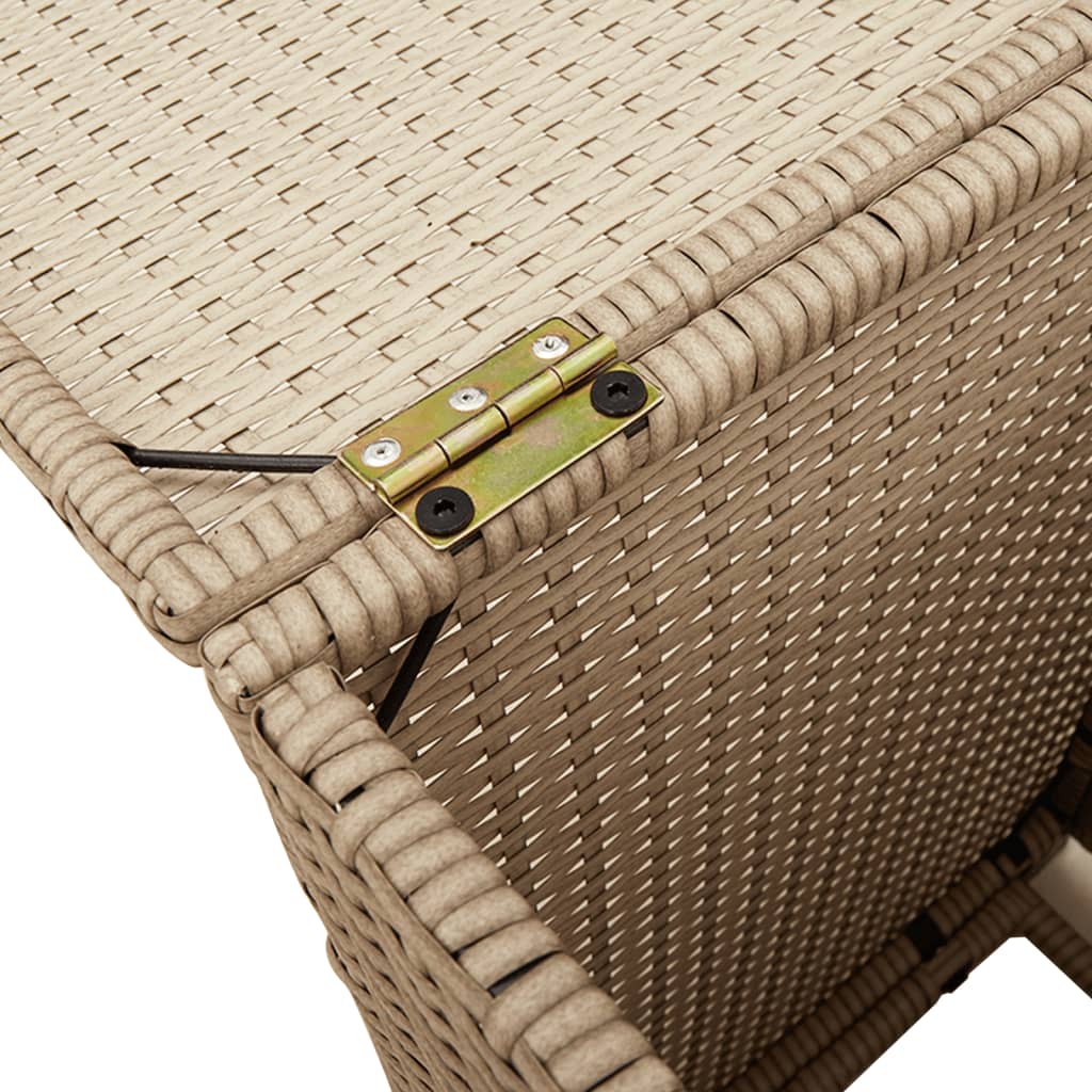 Afdekkast voor propaangasfles 40x40x60 cm Poly Rattan beige