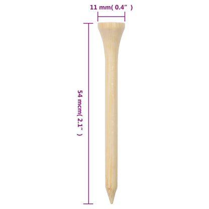 1000 st Golftees 54 mm bamboe