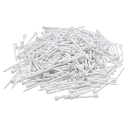 1000 st Golftees 70 mm bamboe wit