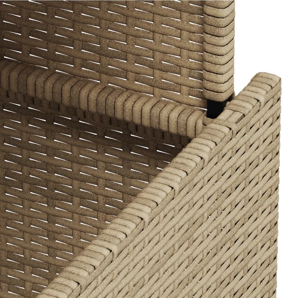 Tuintafel 100x55x73 cm poly rattan en acaciahout beige