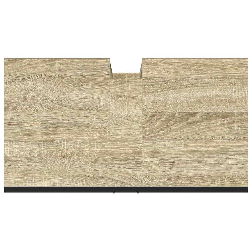 Wastafelkast 60x33x60 cm bewerkt hout sonoma eikenkleurig