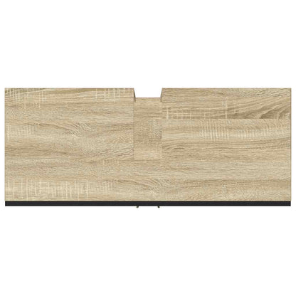 Wastafelkast 80x33x60 cm bewerkt hout sonoma eikenkleurig