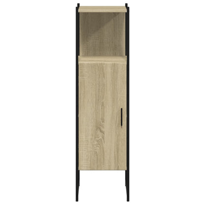 Badkamerkast 33x33x120,5 cm bewerkt hout sonoma eikenkleurig