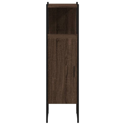 Badkamerkast 33x33x120,5 cm bewerkt hout bruin eikenkleurig