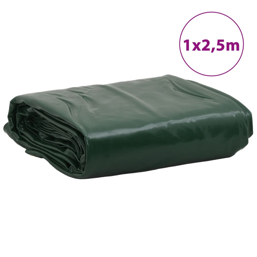 Dekzeil 650 g/m² 1x2,5 m groen