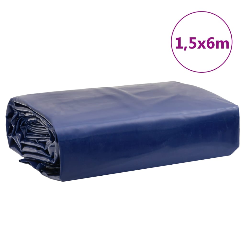 Dekzeil 650 g/m² 1,5x6 m blauw