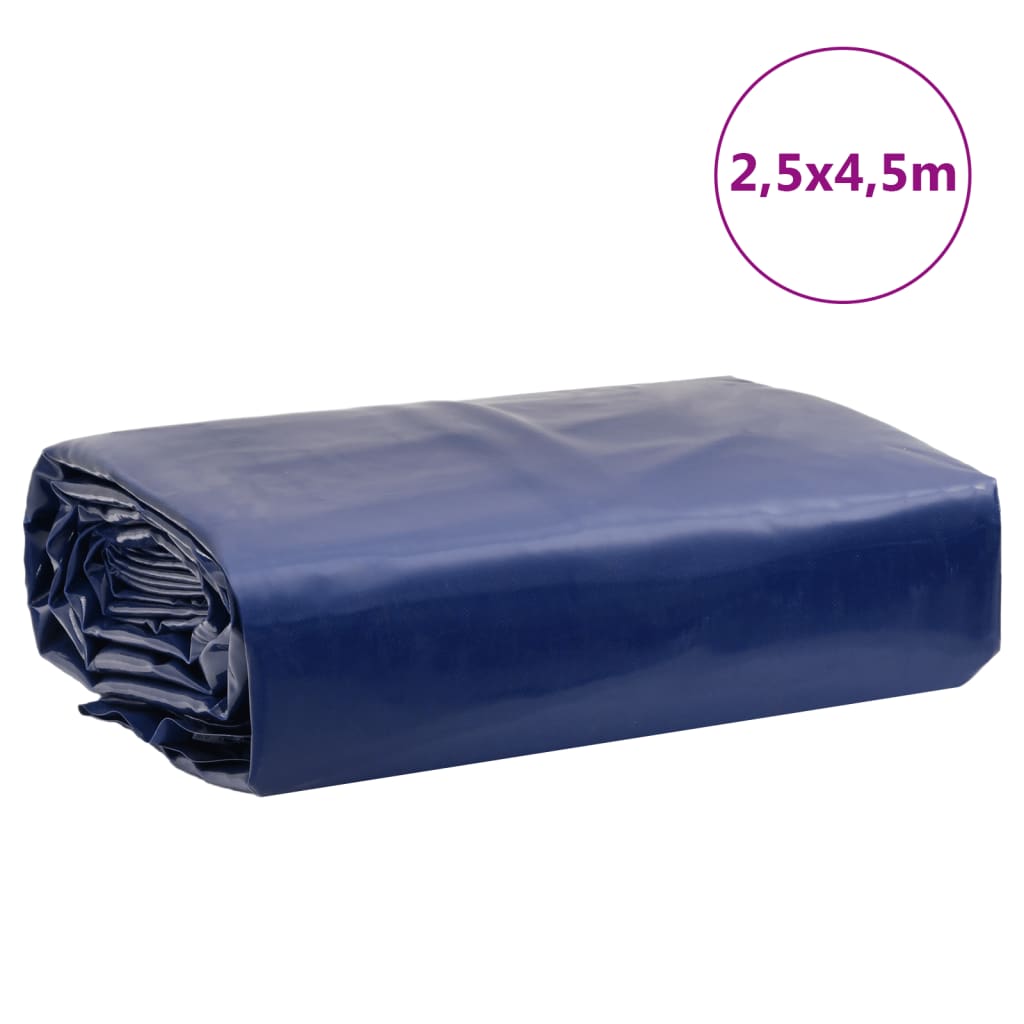 Dekzeil 650 g/m² 2,5x4,5 m blauw