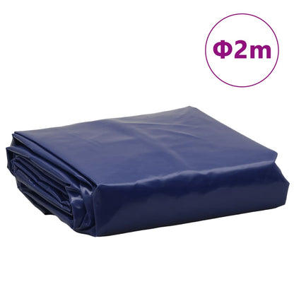 Dekzeil 650 g/m² Ø 2 m blauw