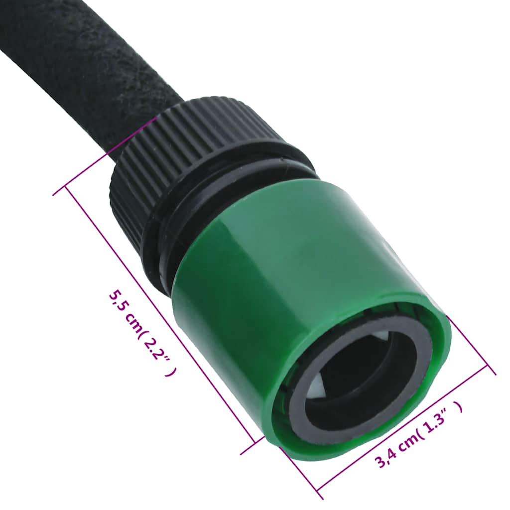 Druppelslang 0,6'' 10 m rubber zwart