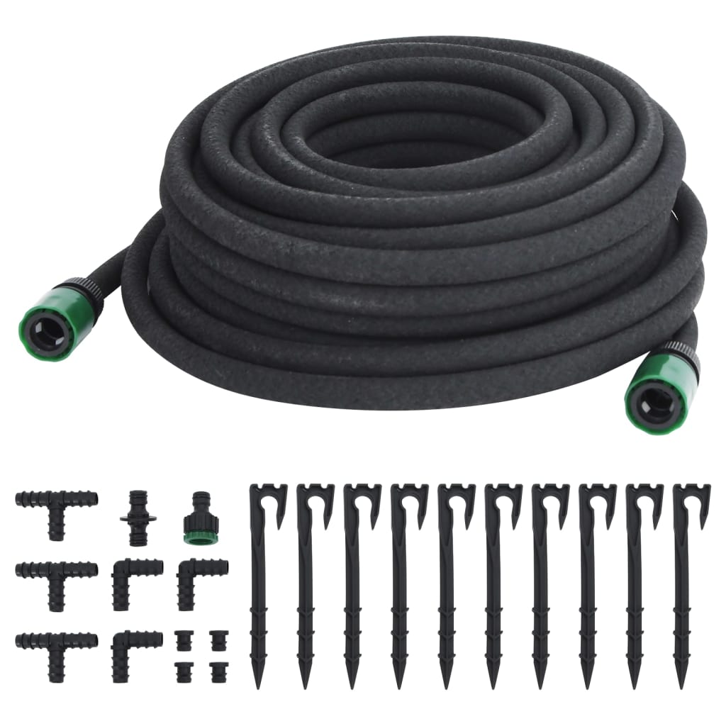 Druppelslang 0,6'' 25 m rubber zwart