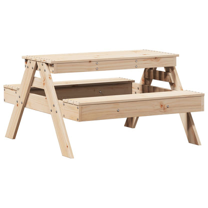 Picknicktafel voor kinderen 88x97x52 cm massief grenenhout