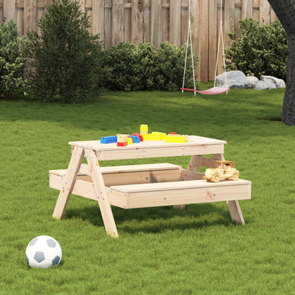 Picknicktafel voor kinderen 88x97x52 cm massief grenenhout