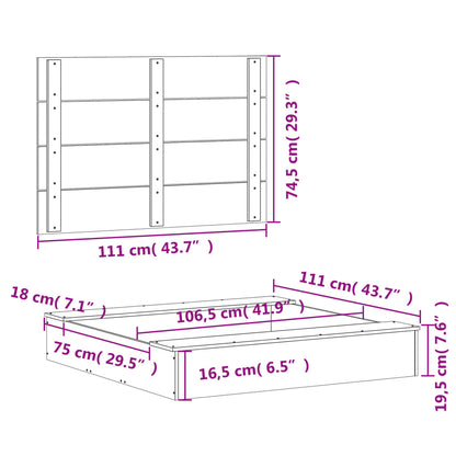 Zandbak met deksel 111x111x19,5 cm massief douglashout