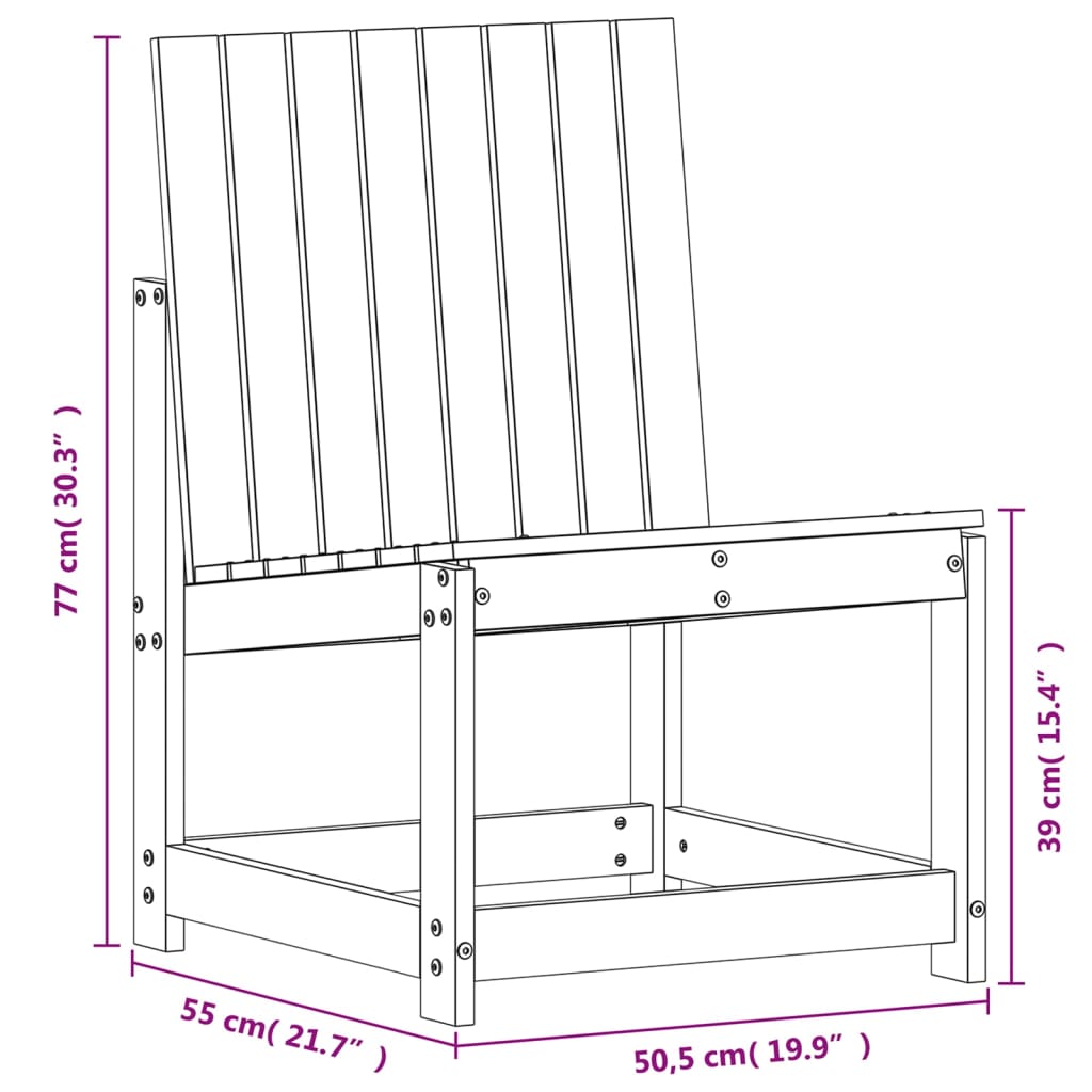 Tuinstoel 50,5x55x77 cm geïmpregneerd grenenhout