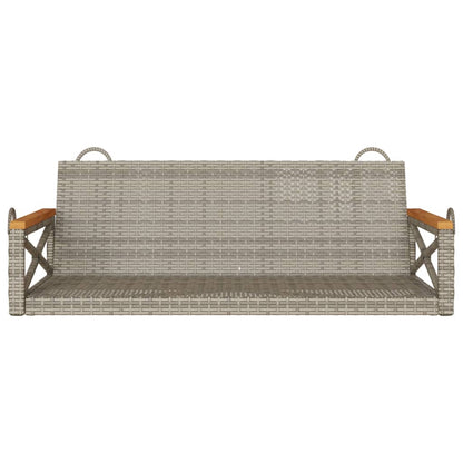 Schommelbank 109x62x40 cm poly rattan grijs