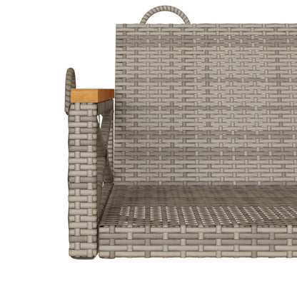 Schommelbank 109x62x40 cm poly rattan grijs