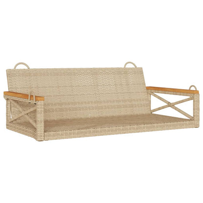 Schommelbank 109x62x40 cm poly rattan beige