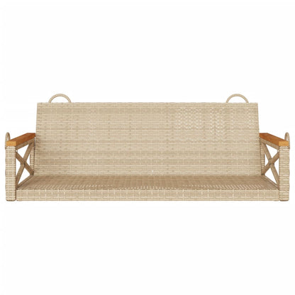 Schommelbank 109x62x40 cm poly rattan beige