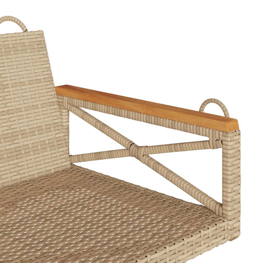 Schommelbank 109x62x40 cm poly rattan beige