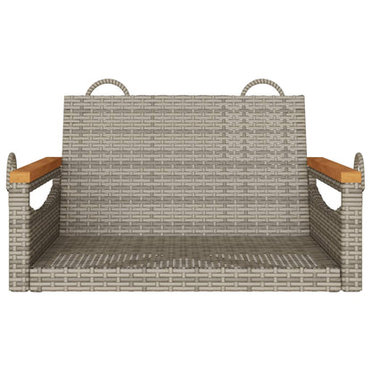 Schommelbank 63x62x40 cm poly rattan grijs