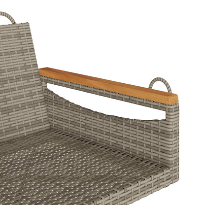 Schommelbank 63x62x40 cm poly rattan grijs