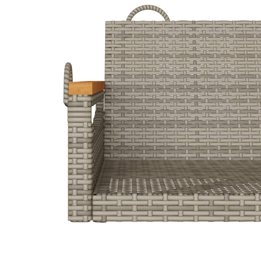 Schommelbank 63x62x40 cm poly rattan grijs