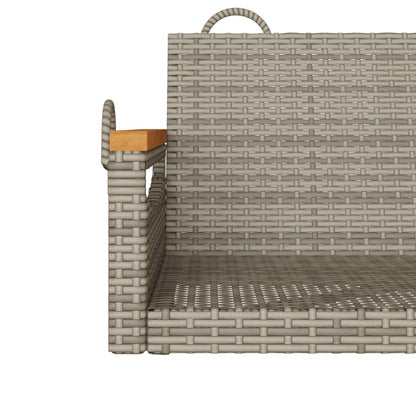 Schommelbank 63x62x40 cm poly rattan grijs