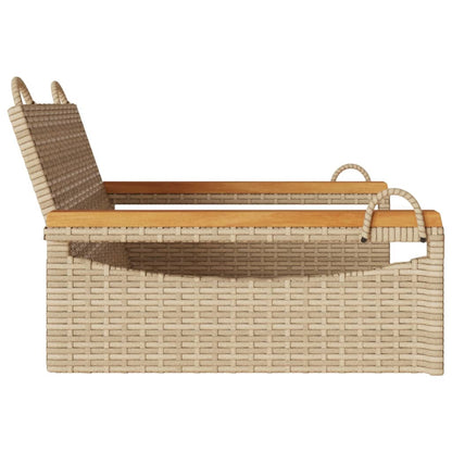 Schommelbank 63x62x40 cm poly rattan beige