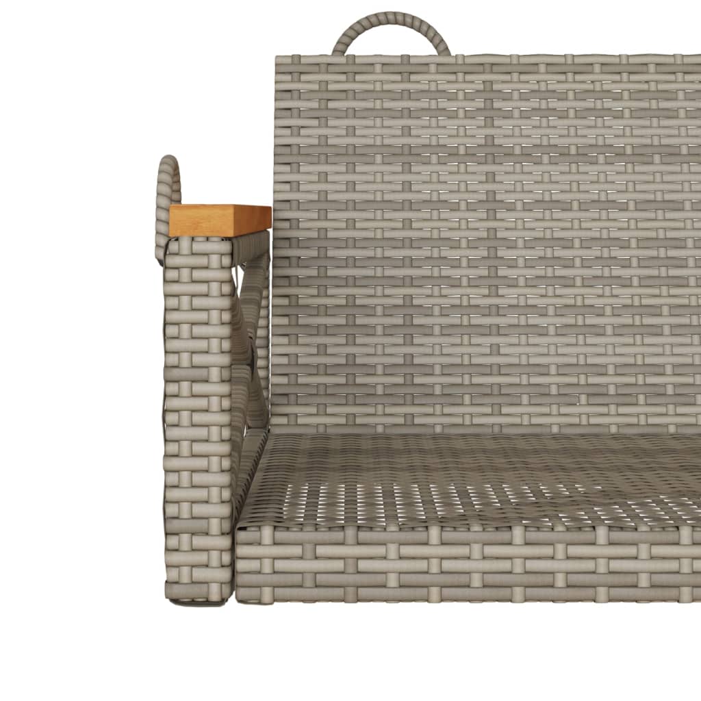 Schommelbank 63x62x40 cm poly rattan grijs