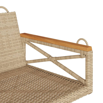 Schommelbank 63x62x40 cm poly rattan beige