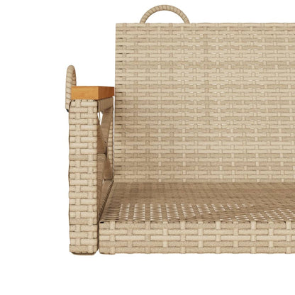 Schommelbank 63x62x40 cm poly rattan beige