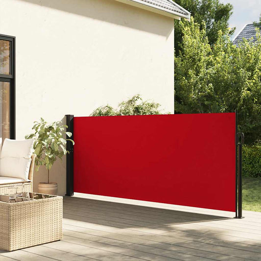 Windscherm uittrekbaar 117x300 cm rood