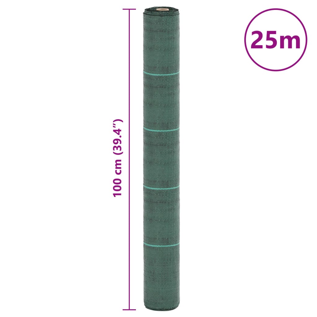 Worteldoek 1x25 m polypropeen groen