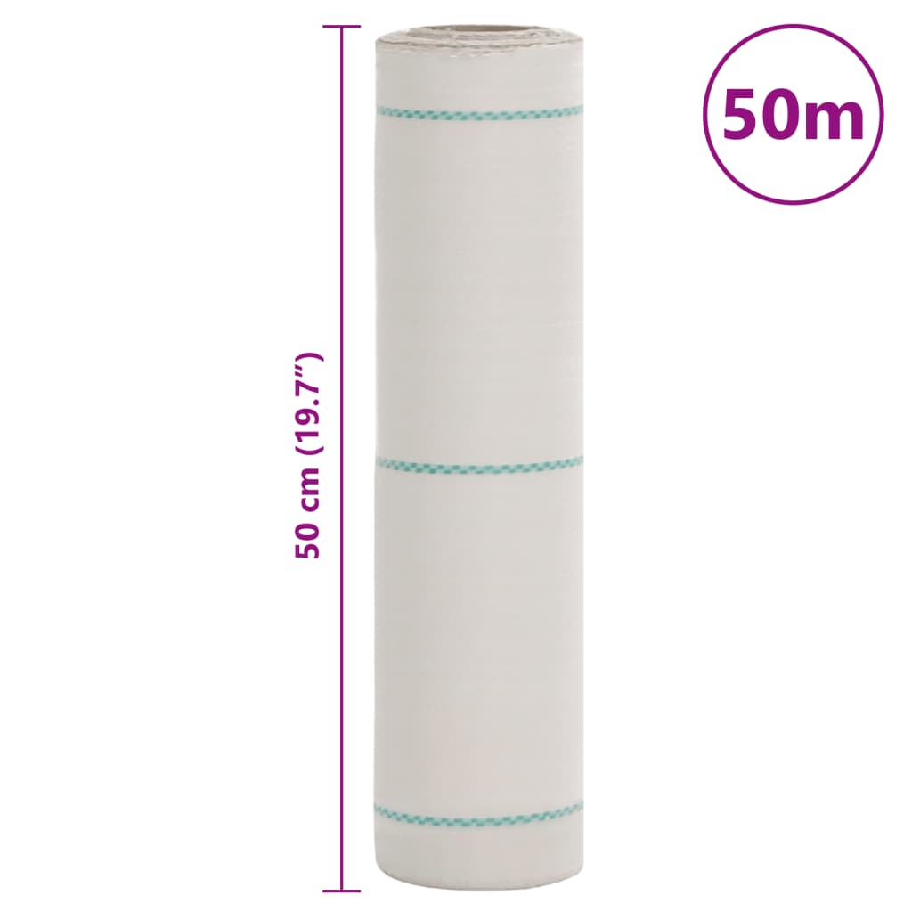 Worteldoek 0,5x50 m polypropeen wit