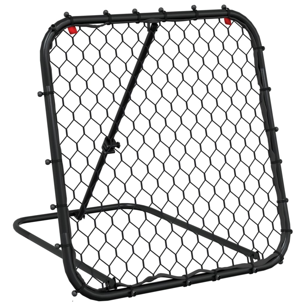 Voetbalrebounder verstelbaar 84x73x60-80 cm staal zwart