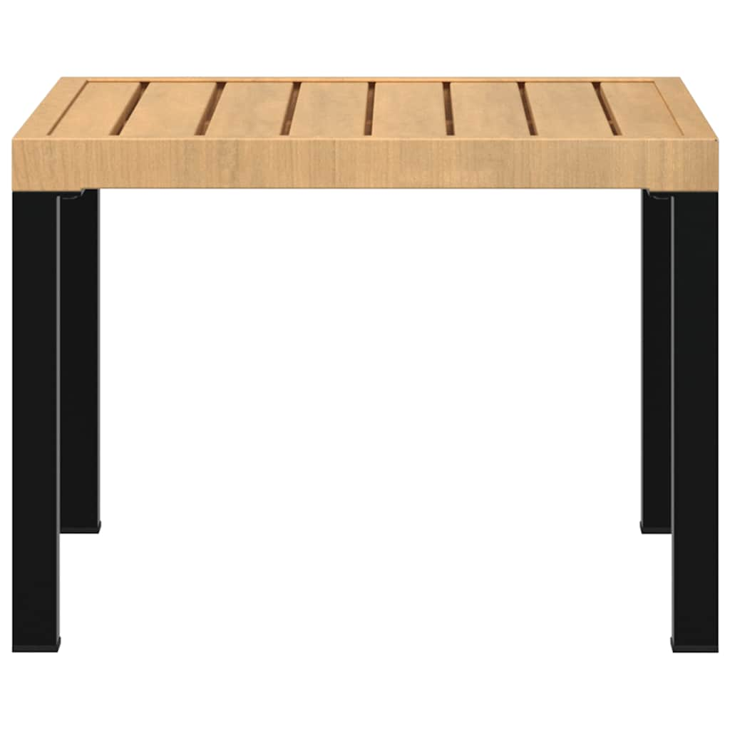 Tuinsalontafel 55x55x39,5 cm gepoedercoat staal zwart