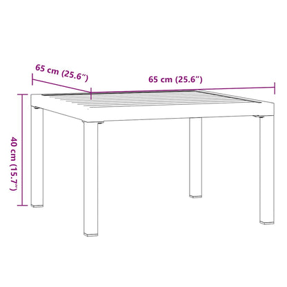 Tuintafel 65x65x40 cm aluminium zwart