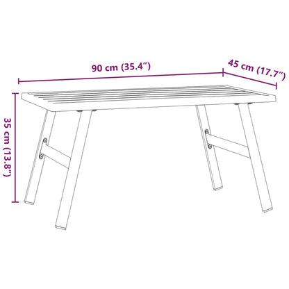 Tuintafeltje 90x45x35 cm gepoedercoat staal zwart